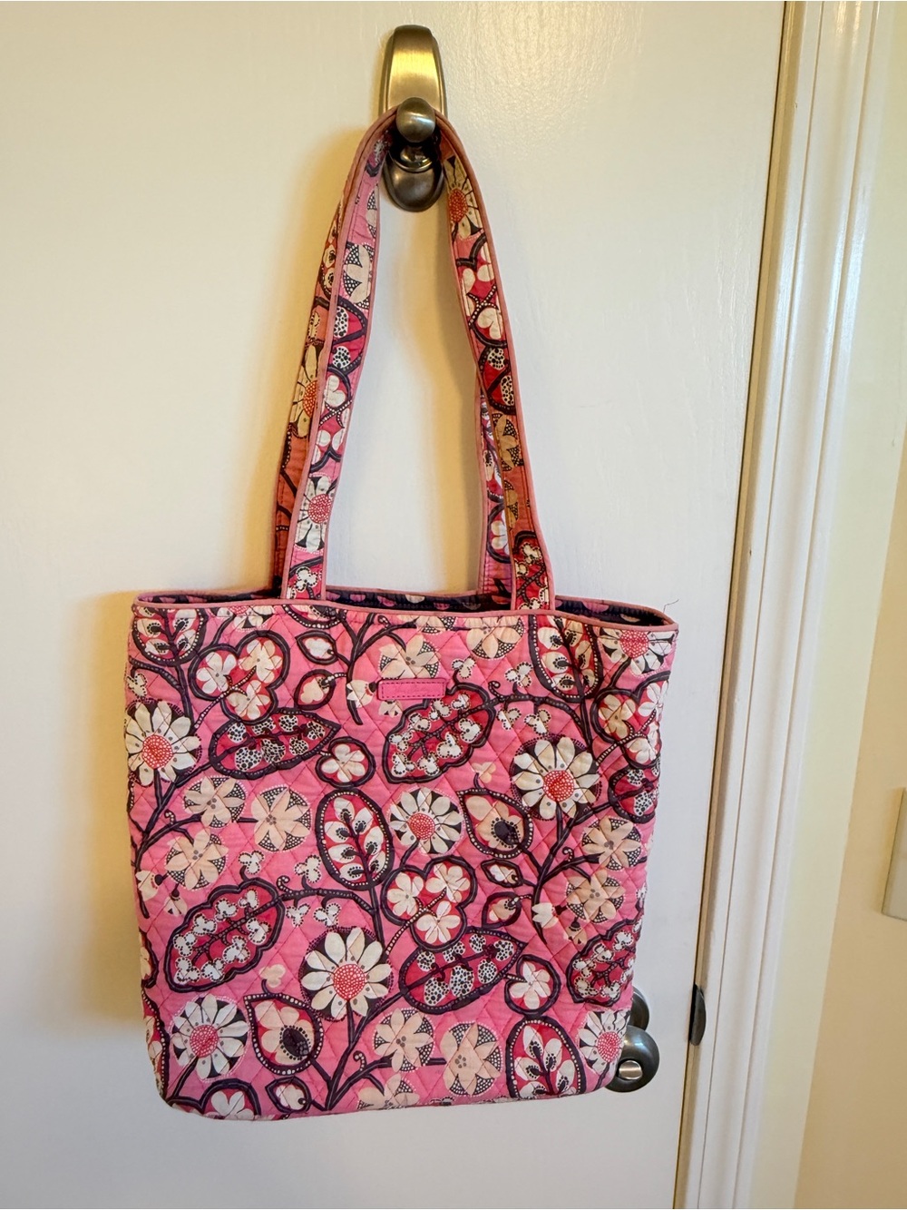 Vera Bradley Quilted Pink Floral Tote Bag